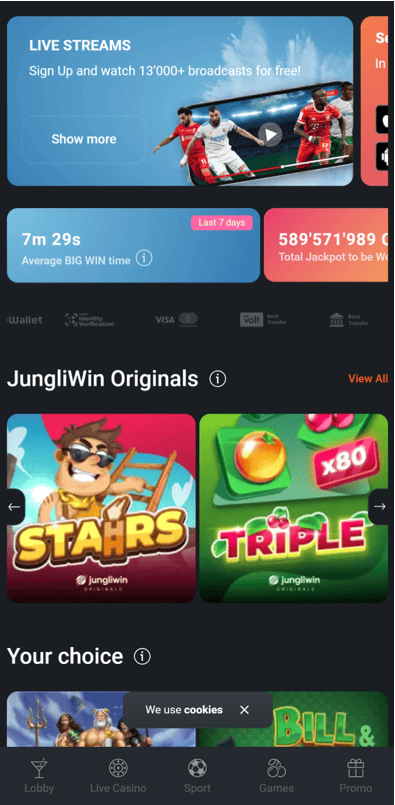 Jungliwin login